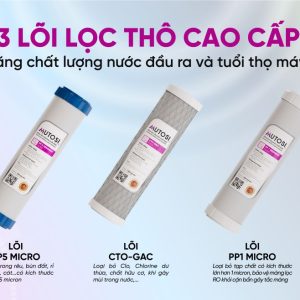 3 lõi lọc thô cao cấp của máy lọc nước Mutosi Daklak